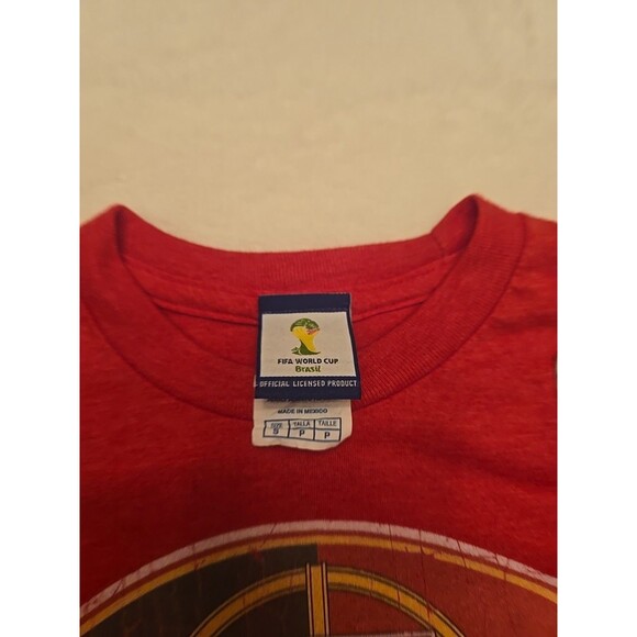 Portugal Brasil FIFA World Cup 2014 Brazil Soccer T Shirt Ronaldo Red Small NEW - Picture 2 of 8